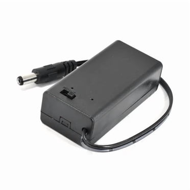 BATTH-900021 - BATTERY HOLDER 9V PLASTIC BLK WITH COVER AND 2.1MM PLUG
