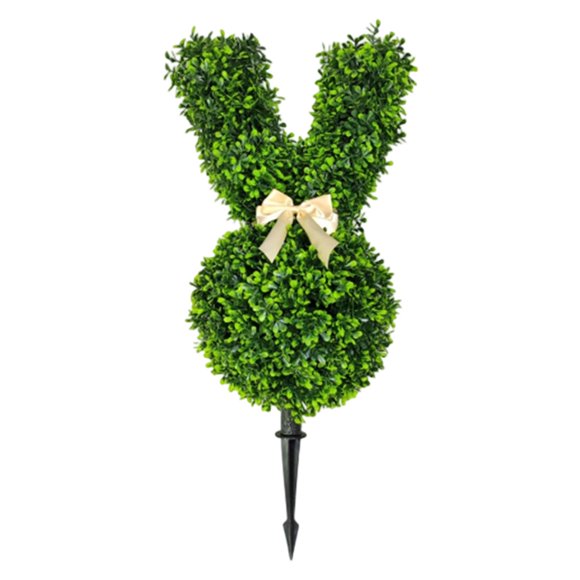 Kjfeif Artificial Bunny Shaped Topiary Tree Shaped Topiary Trees Artificial Plants Easter Boxwood Topiaries Plant for Indoor Outdoor Decor - Spring Decor for Home Yard Front Door Porch Mantle Party