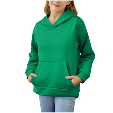 LIaqionyy Kids Sweatshirts Fleece Hoodies Oversized Long Sleeve Shirts Pullover Outfits with Pockets