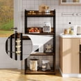 thumbnail image 3 of AKDSteel 4-Tier Bakers Rack, Heavy Duty Freestanding Storage Shelf With Microwave Stand And Protective Barrier, 3 of 6