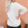 thumbnail image 4 of Women's Zipper Long Sleeve Lightweight Sweatshirts Solid Color Hedging Tops, 4 of 7