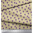 thumbnail image 2 of Soimoi Beige Velvet Fabric Freesia Floral Printed Fabric 1 Yard 58 Inch Wide, 2 of 5