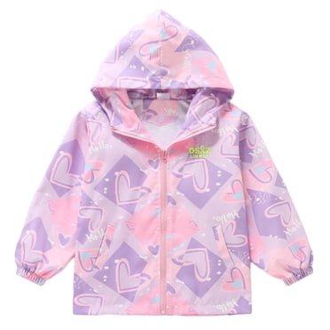 XASZHN Boys' Lightweight Windbreaker Jacket for Spring & Autumn Breathable Outdoor Coat with Zipper Pockets Purple_002 3-4 Years