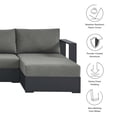 thumbnail image 3 of Modway Tahoe 4-Piece Sectional Sofa Set in Gray Charcoal, 3 of 9