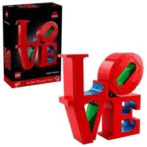 LEGO Art LOVE Ensemble de bâtiments à collectionner pour adultes - Idée cadeau pour les fiançailles, anniversaires, & Plus - Décor maison pour les couples - Activité créative pour les amateurs d'art et de design - 31214