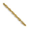 thumbnail image 1 of Diamond2Deal 14K Yellow Gold 1.5mm Extra Light Diamond-cut Rope Chain Necklace for Women 30", 1 of 6