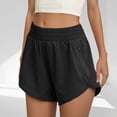 thumbnail image 2 of Plebaso Womens Athletic Running Shorts Elastic High Waist Activewear Workout Shorts with Zipper Pockets, 2 of 7