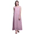 thumbnail image 1 of Bimba Robe de Nuit en Rayonne pour Femmes Maxi Imprimée Tenue de Sommeil Robe de Nuit-TG, 1 of 5