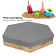 thumbnail image 4 of Sandbox Cover, Waterproof Outdoor  Sand Box Cover for Kids, Garden Sandbox  Cover Pool Cover with Drawstring for Sandpit Toys, Swimming Pool, Furniture, 4 of 7