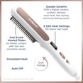 thumbnail image 2 of Conair Double Ceramic Hair Straightening Brush, Anti‑Scald Heated Plates, 5 LED Heat Settings, White, 1 Pk, 2 of 9