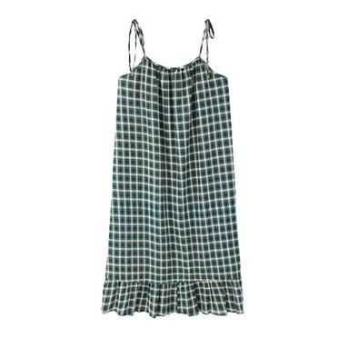 Chemise de Nuit d'Été pour Femme Robe de Nuit Tenue d'Intérieur Ample à Bretelles Décontractée Vacances Fête Robes Vêtements de Nuit à Bretelles Plage Maison Fête des Fêtes Vert Foncé TG