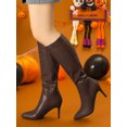 thumbnail image 2 of Unique Bargains Women's Pointed Toe Side Zip Stiletto Heel Knee High Boots, 2 of 7