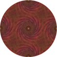 thumbnail image 1 of Ahgly Company Tapis d'Intérieur Lavables en Machine, Ronds, Transitionnels, Brun Acajou, Ronds de 5', 1 of 7