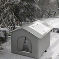 thumbnail image 4 of Lit Lapin Imperméable et Résistant à la Pluie Pliable pour Chat d'Extérieur Abri pour Chat d'Extérieur Abri Maison pour Chat d'Extérieur Imperméable Chat Sauvage A 33CM, 4 of 9