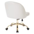 thumbnail image 2 of Layton Mid Back Office Chair in Cream White PU with Gold Finish Base, 2 of 4