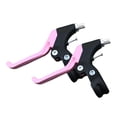 thumbnail image 2 of Siruishop 2 Pieces Bike Brake Lever Three Finger Compatibility Replacement Accessories Black and Pink, 2 of 8