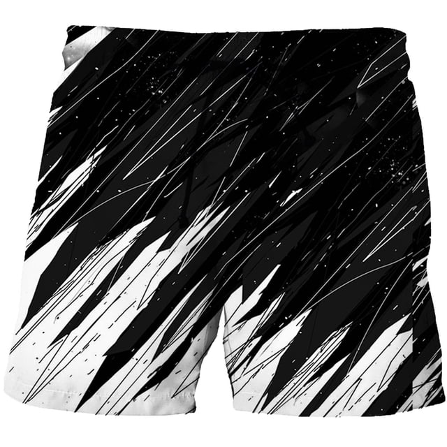 Maillots de Bain pour Hommes à Séchage Rapide Imprimés, Shorts de Bain Courts avec Doublure en Maille
