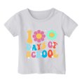 thumbnail image 1 of FhsagQ le 7 Juillet Garçon et Fille Mode Décontractée Imprimé Col Rond Ample Manche Courte T-Shirt Haut Fille Printemps le 7 Juillet T-Shirts Taille 6 Moins de 10 Pâques Blanc 10-11 Ans, 1 of 4