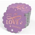 thumbnail image 4 of Inkdotpot Pack Of 100 Let Love Sparkle Wedding Favor Paper Tags Craft Real Silver Foil Hang Tags, 4 of 6