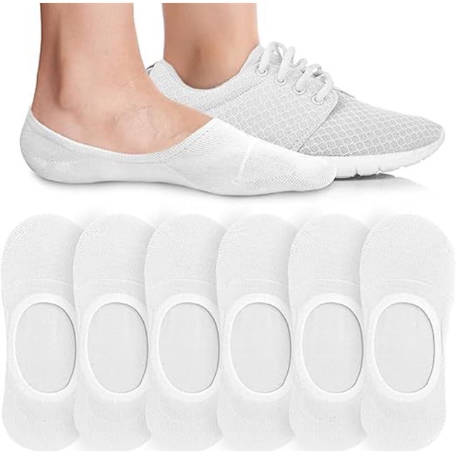 Ohufall Unisex Socks 6-Pack Ankle Socks Sweat-Absorbent Breathable Invisible Socks