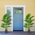 thumbnail image 3 of Gymax 2-Pack 5 ft Artificial Tree Potted Fake Faux Monstera Deliciosa Plant Home Office, 3 of 10