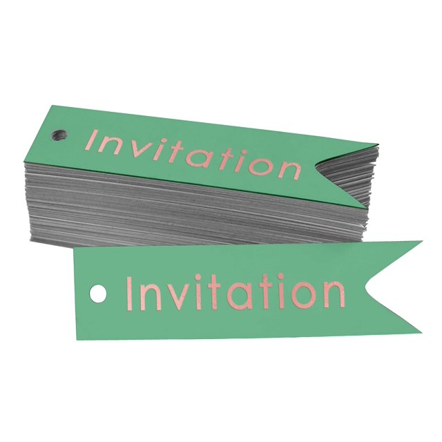 Inkdotpot Rose Gold Foil Paper Hang Tags Invitation Party Favor Tags 50 Pieces