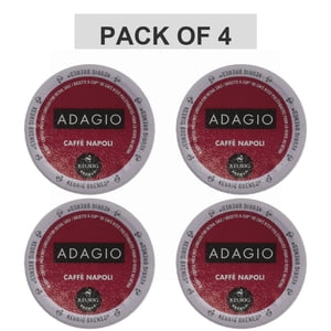 Boîte de 4 - Adagio Caffe Napoli - Portion K-Cup pour les Brewers de Keurig, 24 Nombre