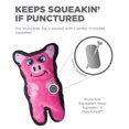 thumbnail image 4 of Outward Hound Durable Plush Squeak Dog Toy Invincibles Mini Pig, 4 of 5