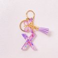 thumbnail image 2 of TopLLC Tools&Home Improvement Initial Letter Keychains For Women Tassel Purple Cute Car Keychain For Wallet Backpack Bag A chopper, 2 of 4