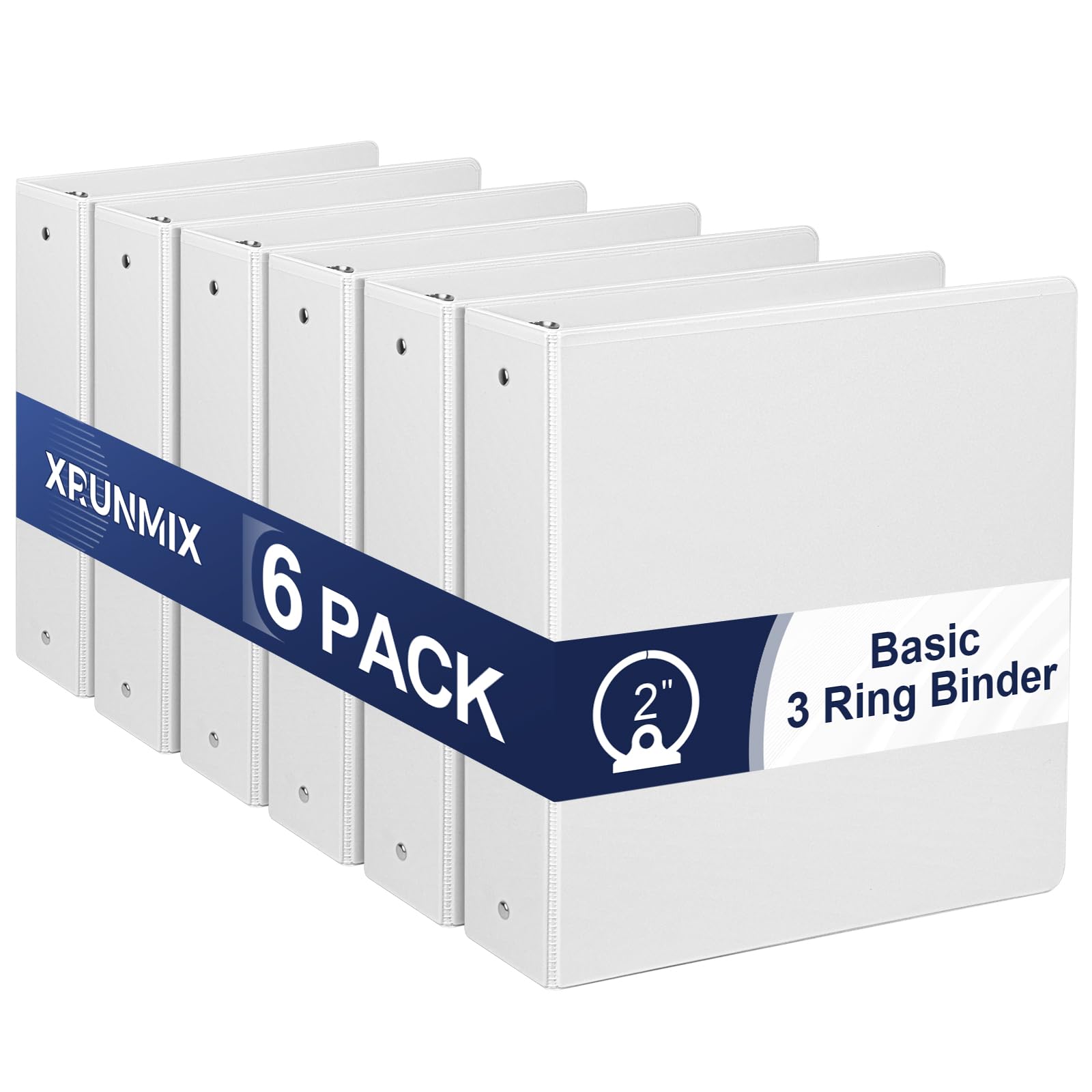 2-Inch 3-Ring Binder with Pockets, 2&acirc;&acirc; Premium View Binders with Three Ring Binders Holds up to 450 Sheets US Letter Size, Bulk