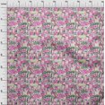 thumbnail image 4 of oneOone Viscose Chiffon Pink Fabric Writing Text Dress Material Fabric Print Fabric By The Yard 42 Inch Wide, 4 of 4