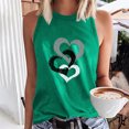 thumbnail image 2 of Timegard Camisoles pour Femmes Col Rond Imprimé Cœur Sans Manches Confortables Décontractées Amples Chemises Hauts Blouse, 2 of 5