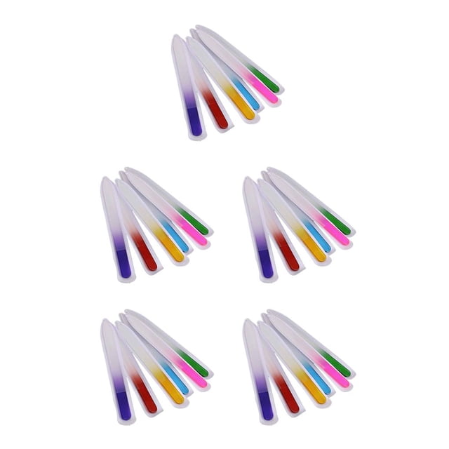 Ruiboury 6PCS/Set Nail File Frosted Lightweight Wear-resistant Sturdy Reusable DIY Handicrafts Glass Nail Art Manicure Tools 14cm 5Set