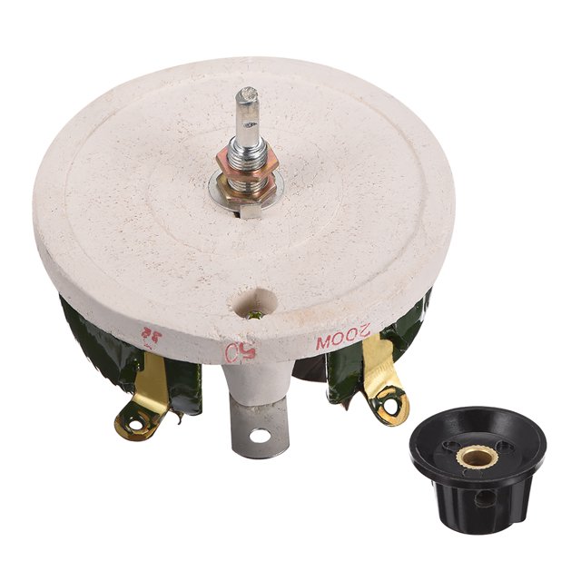 Unique Bargains Wirewound Ceramic Potentiometer Variable Rheostat Resistor 200W 50R Ohm With Knobs