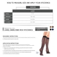 thumbnail image 2 of Truform Sheer Knee High Stockings: 8 - 15 mmHg, Navy, Small, 2 of 7