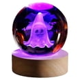 thumbnail image 2 of WHEANG Halloween Lighted In ，Halloween Carved With Luminous Glass Children's Small Night Light Ornament, 2 of 5