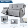 thumbnail image 3 of CHUANK Housse de Causeuse Inclinable, Housse de Sofa Inclinable Lavable, Protège-Meubles pour Chiens de Compagnie, Gris Bleuâtre, 3 of 7