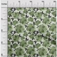 thumbnail image 2 of oneOone Popeline de Coton Verte Tissu Floral Rétro Matière de Robe Tissu Imprimé Tissu au Mètre 42 Pouces de Large, 2 of 5