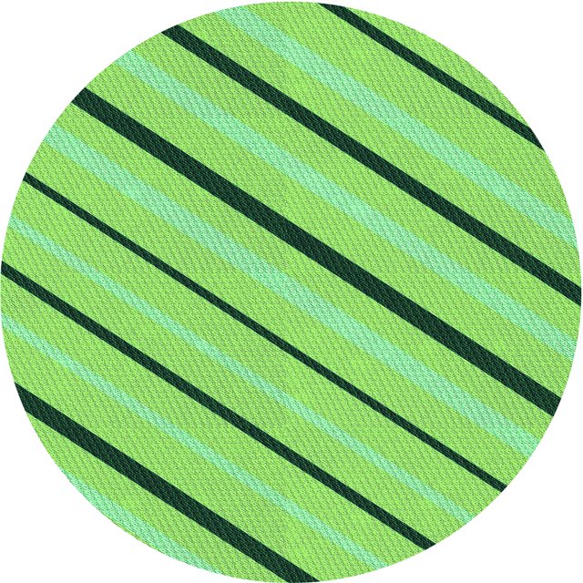 Ahgly Tapis Rond Lavable en Machine Intérieur Transitionnel Vert Émeraude, 4 Pieds Rond