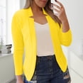 thumbnail image 1 of IMENGL Solid color casual small suit jacket, Yellow M, Size M-5XL, 1 of 5