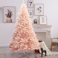thumbnail image 4 of Gymax 7ft Pink Classic Pine Christmas Tree Artificial Hinged Tips (Pink), 4 of 10