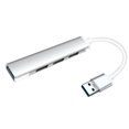 thumbnail image 2 of Répartiteur USB pour Ordinateur Portable, Répartiteur de Station d'Accueil; Convertisseur de Lecteur de Carte USB en Alliage, Accessoire d'Ordinateur 1-drag-4, USB 3.0, Argent, 2 of 9