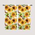 thumbnail image 4 of Jade Green Gold Valances Set for Kitchen, Abstract Art Green Jade Texture Gold Stripes Home Decor Rod Pocket Window Drapes for Living Room Dining Room Office 52x18 Inch + 27x36 Inch X 2, 4 of 6
