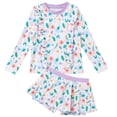 thumbnail image 1 of Kid Girl Swimsuit 2 Piece Cute Tankini Swimsuit Ruffle Floral Pattern Bathing Suit for Kids 4-5 Years, 1 of 5