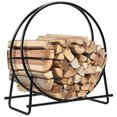 thumbnail image 1 of Gymax Panier Tubulaire en Acier de 30 Pieds' pour Bûches, Support de Rangement pour Bois de Chauffage, Présentoir Rond, 1 of 10
