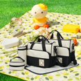 thumbnail image 4 of Bunblic Nappy Changing Bag Set,Mummy Tote Bag, Waterproof, Baby Essentials Baby Bag Travel Diaper Bag Multipurpose for Travel Working Black, 4 of 8