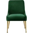 thumbnail image 4 of Pemberly Row Chaise de Salle à Manger Moderne en Velours Verte de 19,5 Po H (Ensemble de 2), 4 of 6