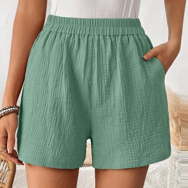 Gspmoly Shorts de Gym pour Hommes, Pantalons Vintage Décontractés pour Femmes Couleur Shorts à Poches Shorts de Golf pour Femmes Offres des Fêtes Vert Menthe TG