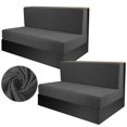 thumbnail image 1 of 2 Pcs RV Dinette Cushion Covers, Elastic RV Camper Bench & Backrest Cushion Covers, Stretchy Camper Loveseat Sofa Protectors, Universal Fit & Machine Washable, 1 of 8