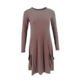 thumbnail image 1 of Ruiboury Robe Pull Vintage Décontractée en Coton à Manches Longues Printemps Chic Sans Effort Café TTG, 1 of 6